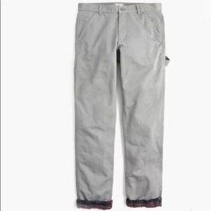 Jcrew 770 flannel lined chinos